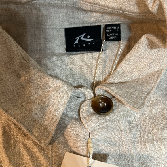 Rusty Romper Linen look SzL - Picture 3 of 4